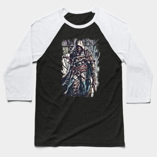 Pirate king of the seas / Fan Art Abstract Portrait Baseball T-Shirt